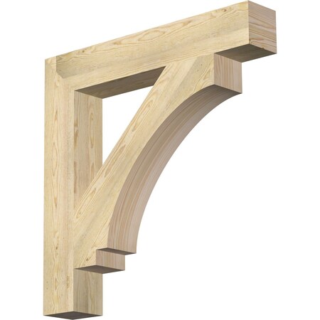 Ekena Millwork Imperial Block Rough Sawn Bracket, Douglas Fir, 6"W x 38"D x 38"H BKT06X38X38IMP05RDF
